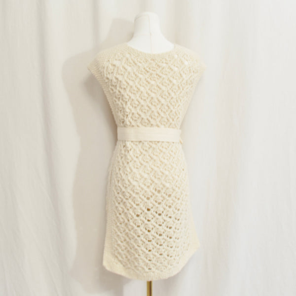 open side crochet wool dress tunic