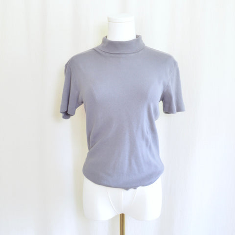 dusty blue gray vintage 90’s turtleneck tee