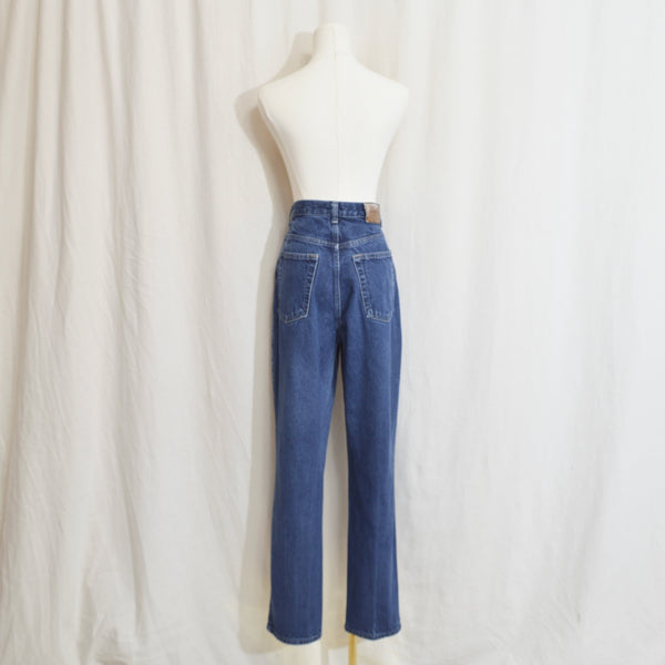 vintage 90’s dark wash jones sport 100% cotton high waisted straight leg denim