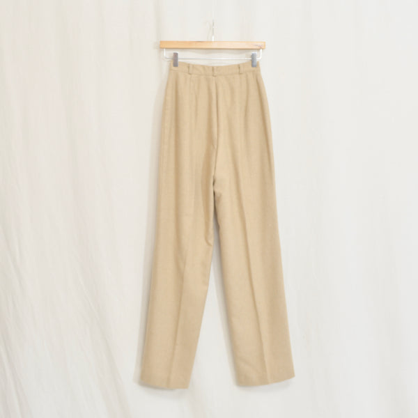 25 x 32 extra long fully lined khaki beige wool blend straight leg pants