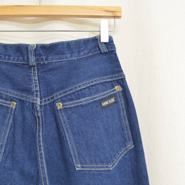 27 x 32.5 high rise dark wash straight wide leg vintage anne klein denim