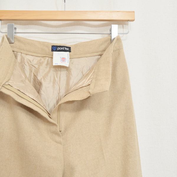 25 x 32 extra long fully lined khaki beige wool blend straight leg pants