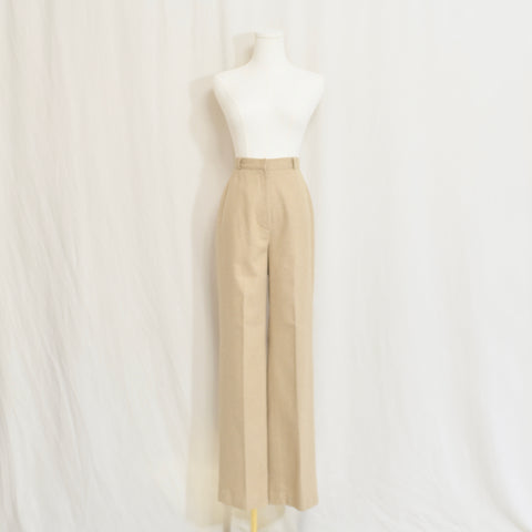 25 x 32 extra long fully lined khaki beige wool blend straight leg pants