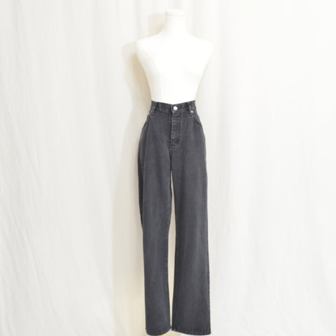 33 x 31 faded black high rise vintage wide straight leg riders