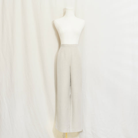 33 x 29.5 vintage covington petite fully lined high waisted beige wide leg pants