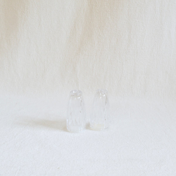 small crystal salt and pepper shaker set