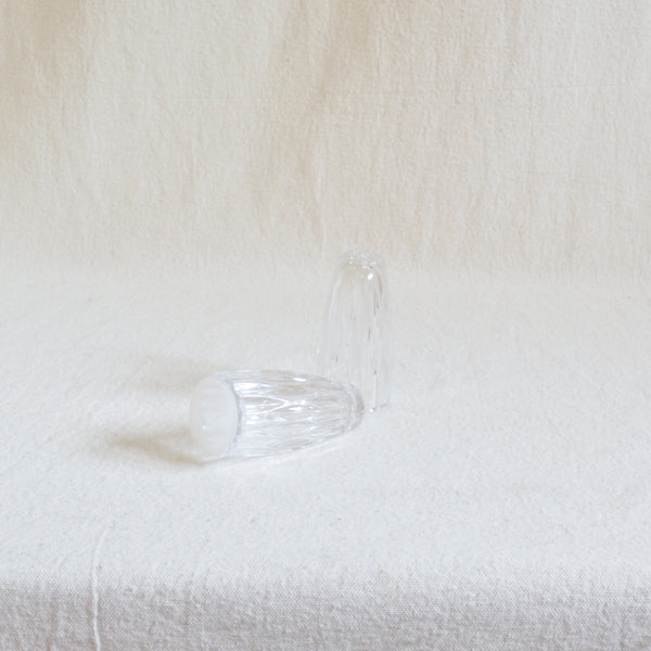 small crystal salt and pepper shaker set