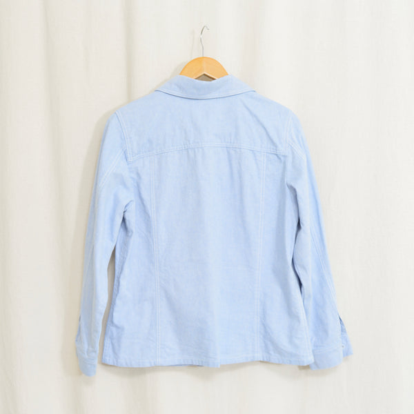 light wash cotton denim vintage western style shirt jac