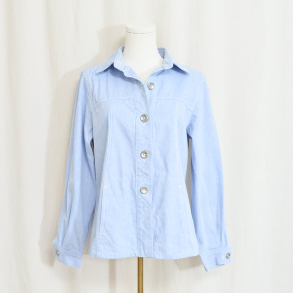 light wash cotton denim vintage western style shirt jac