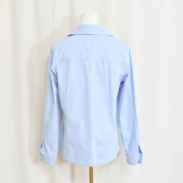 light wash cotton denim vintage western style shirt jac