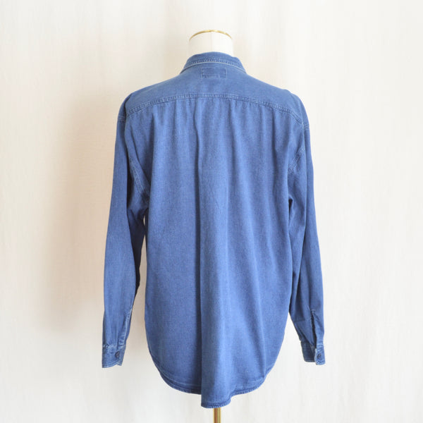 levi’s vintage diamond label dark wash button down shirt