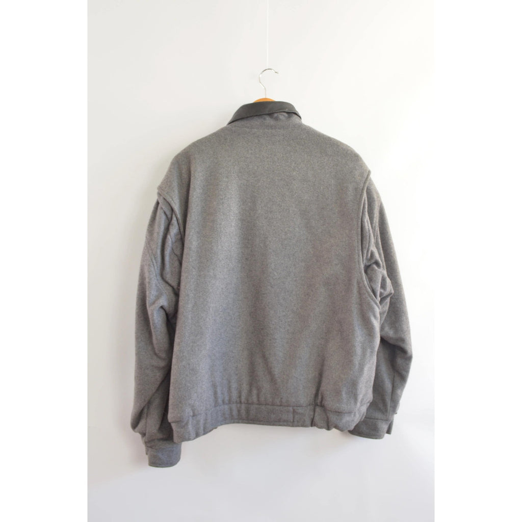 gray wool vintage member’s only bomber jacket