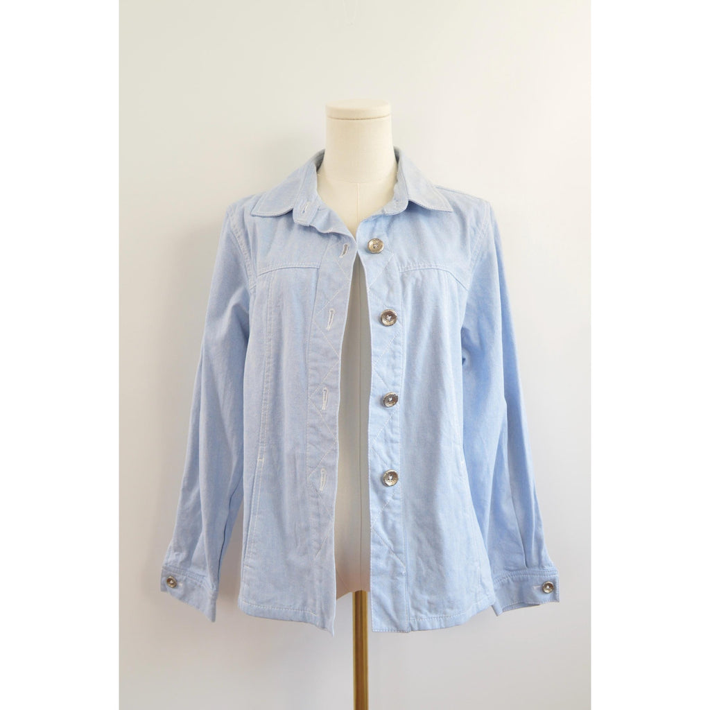 light wash cotton denim vintage western style shirt jac