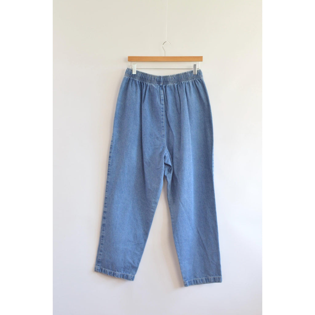 31 x 26 medium to light wash straight leg drawstring vintage cabin creek easy jeans