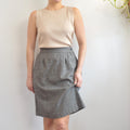 vintage black and white micro stripe pendleton wool skirt size 16