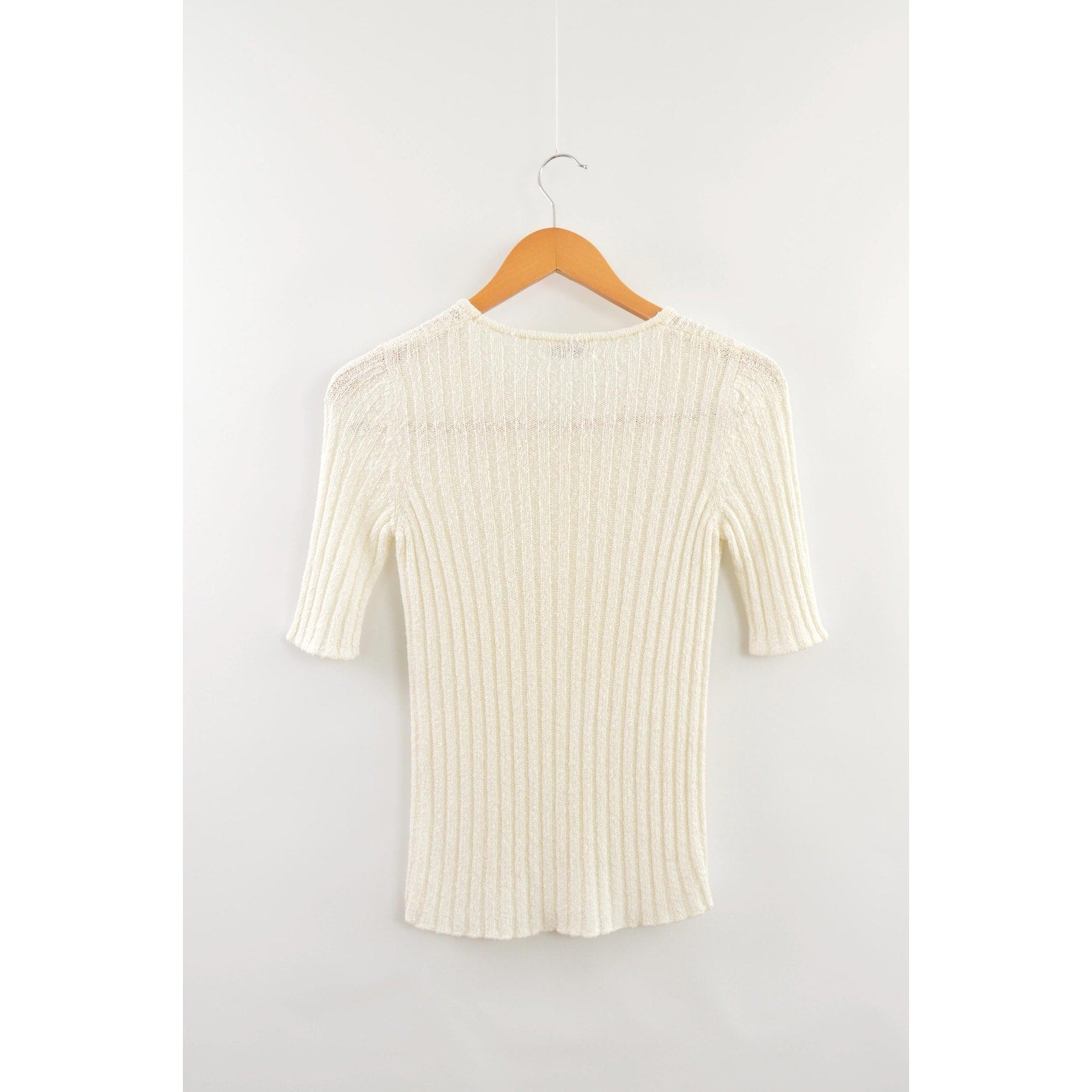 ivory nubby knit sweater tee