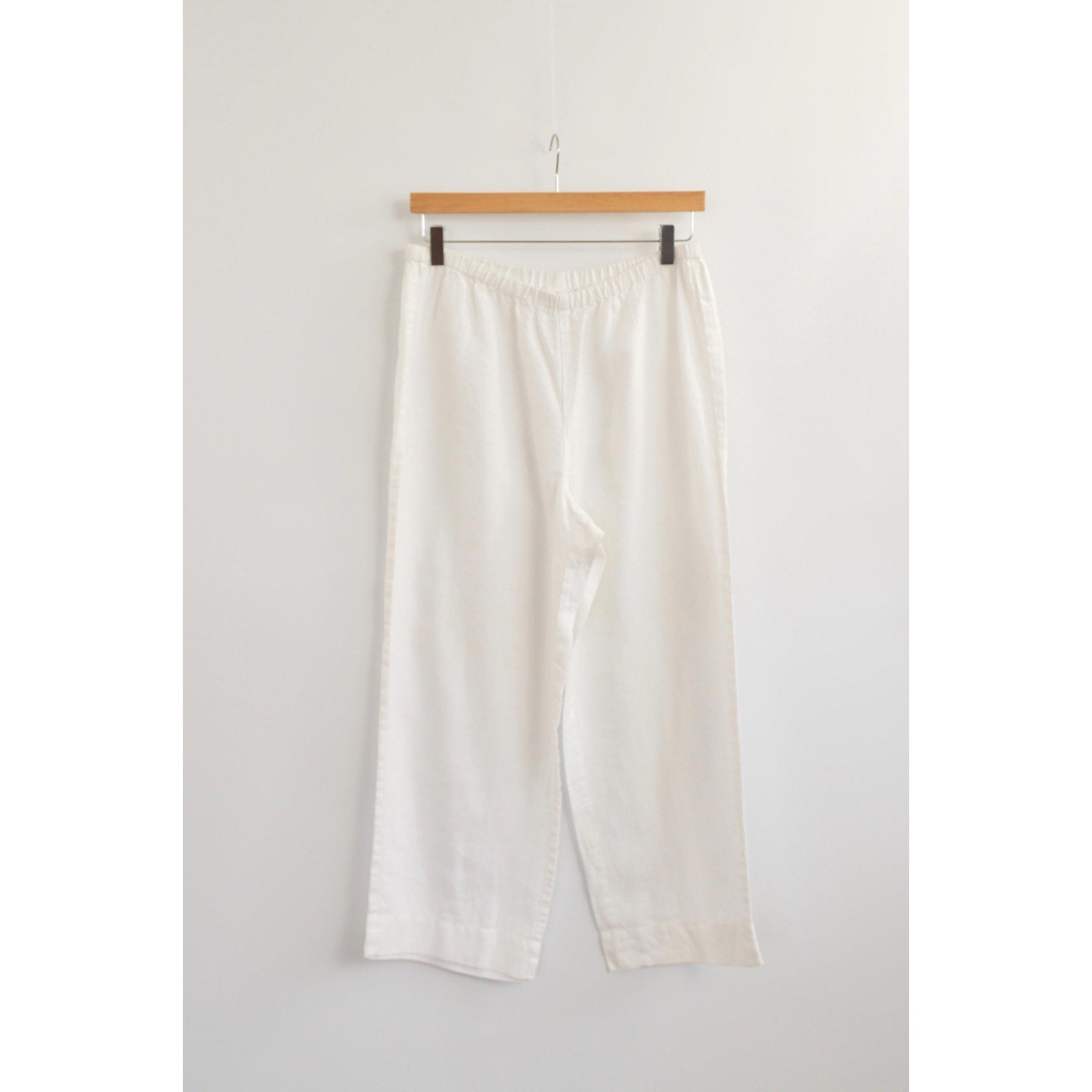white elastic waist jones ny white linen easy pants