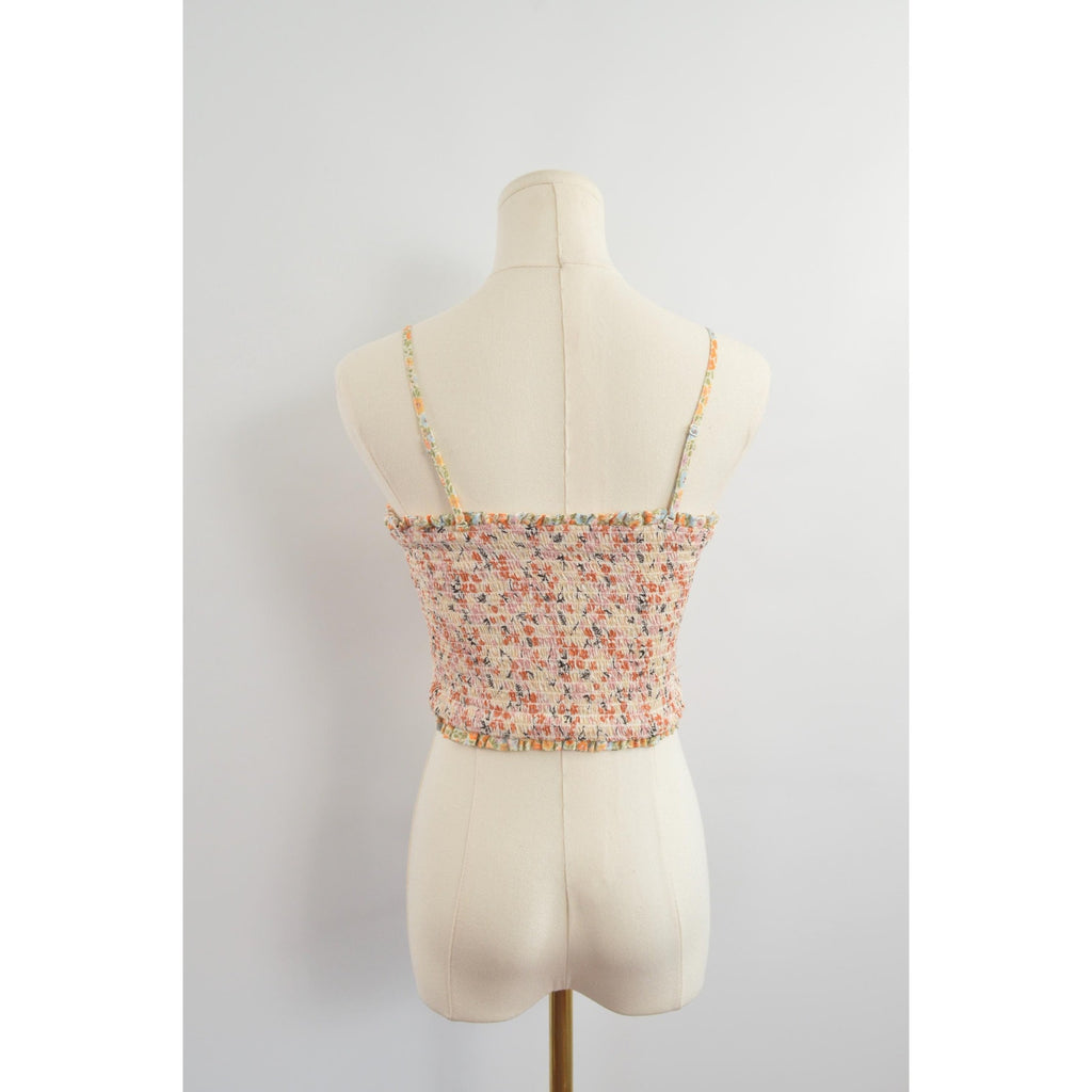 reversible cotton crop bandeau top with removable straps