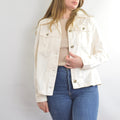 off white cropped cotton jacket
