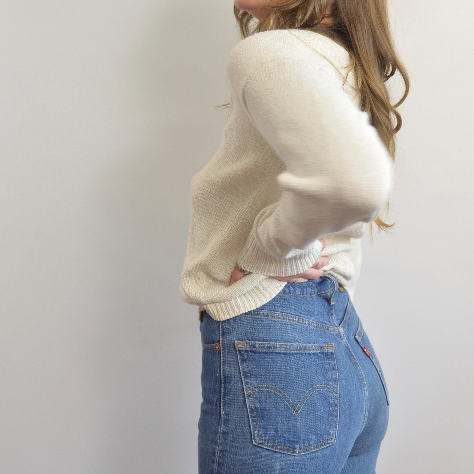 simple off-white silk and cotton blend cardigan