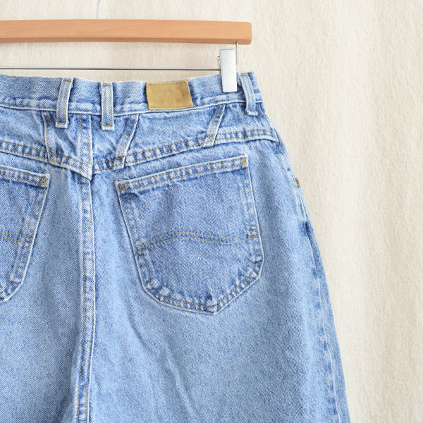 34” high rise light wash vintage lee tapered jeans