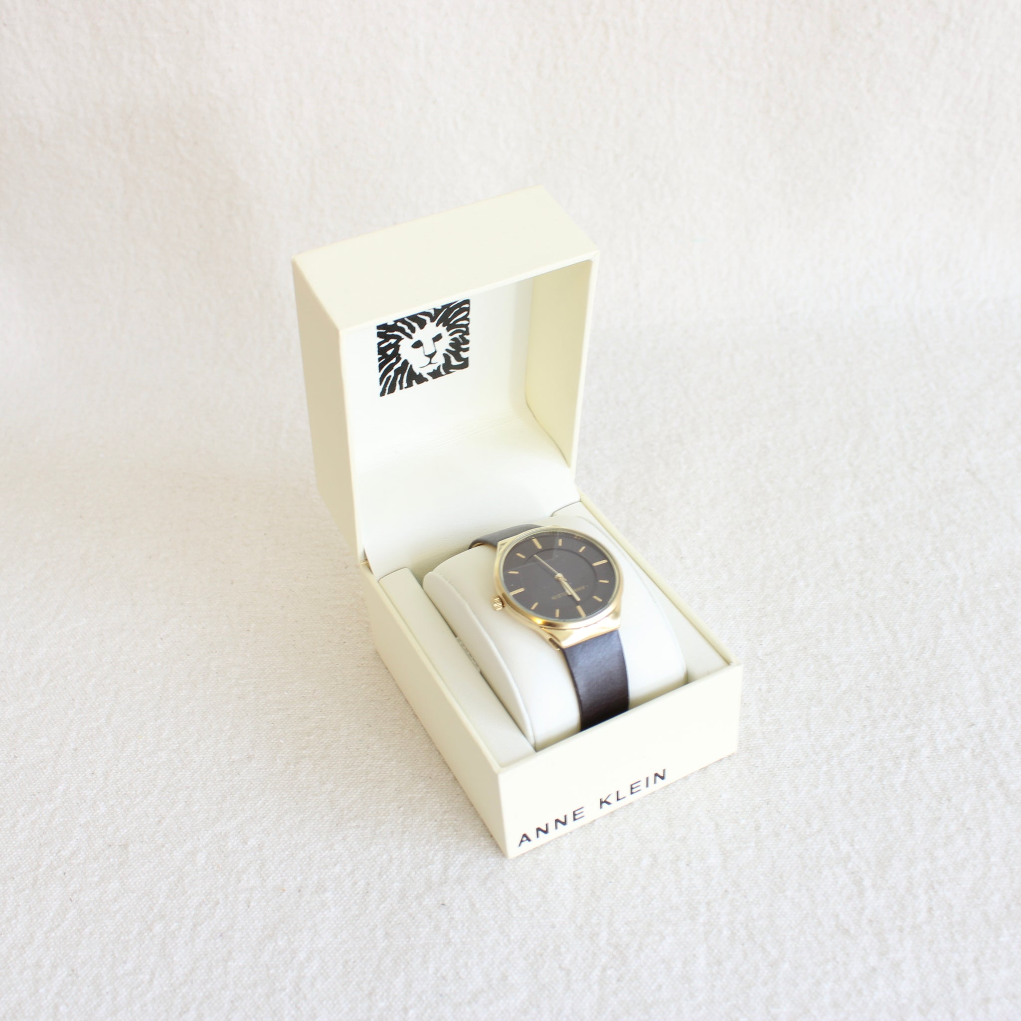 vintage dark face anne klein analog watch