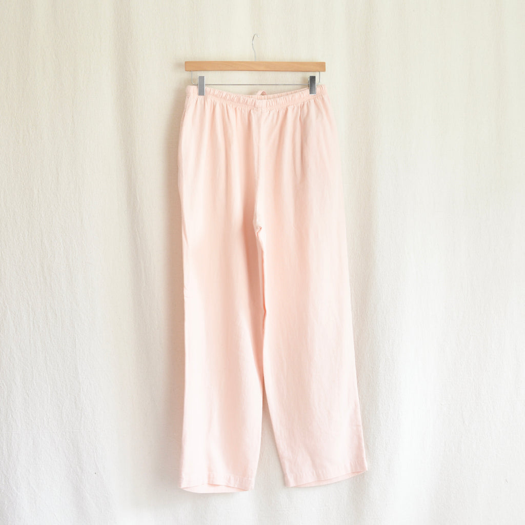 Light Pink Linen Look Drawstring Elasticated Wide Leg Pants