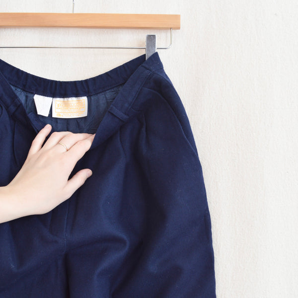29 - 31” pure wool navy blue vintage pendleton high waisted pants