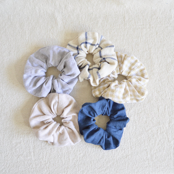 100% cotton ear loop mask with scrunchie set