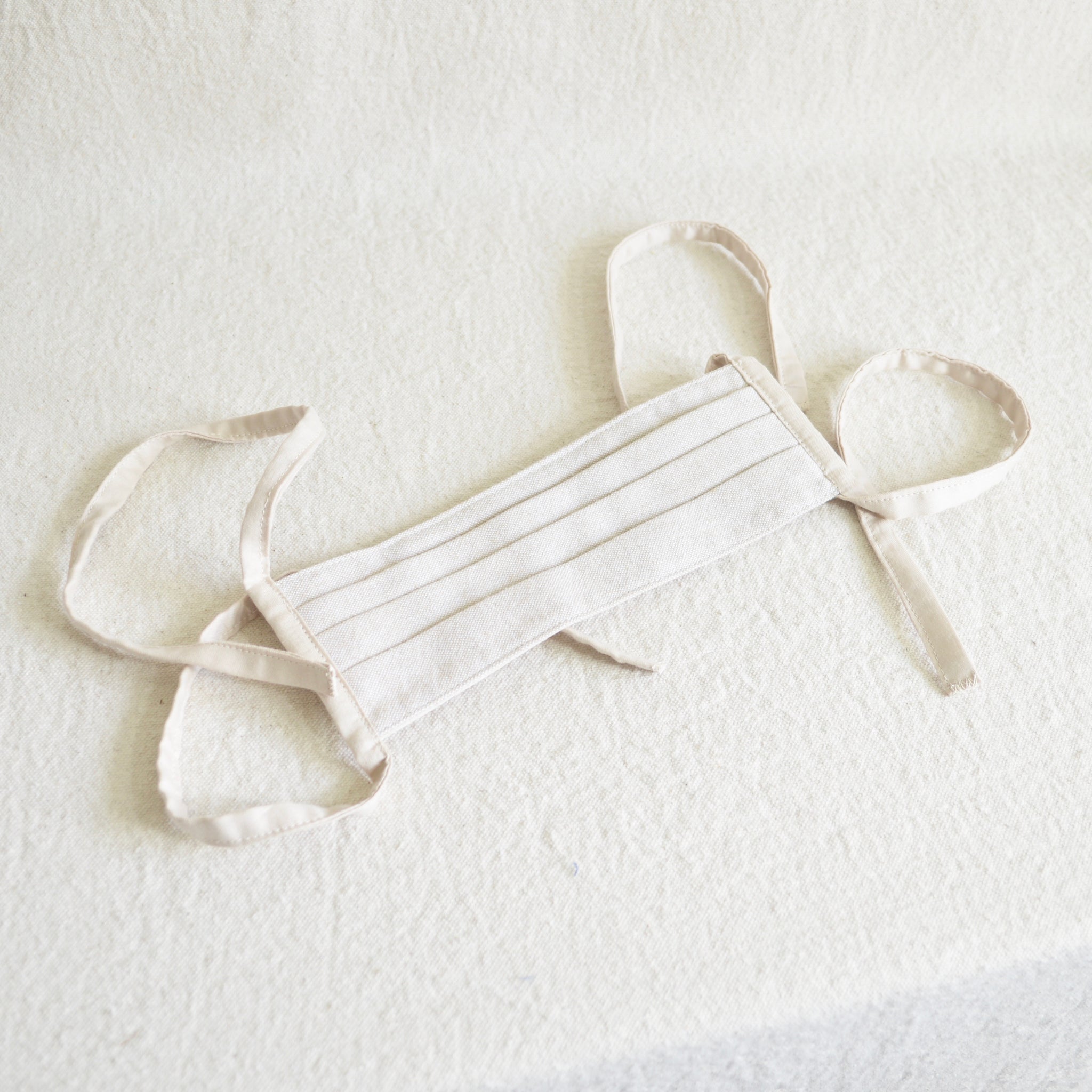 100% cotton face mask with tie backs