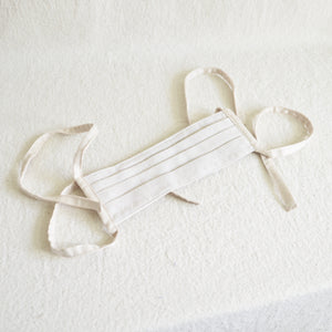 100% cotton face mask with tie backs
